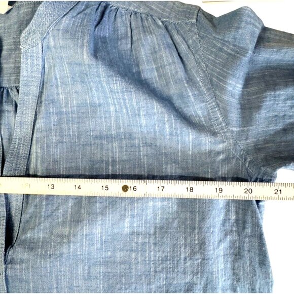 Seafolly Australia Boyfriend Beach Shirt Cover-Up XS Chambray‎ Blue Tunic - Picture 9 of 12